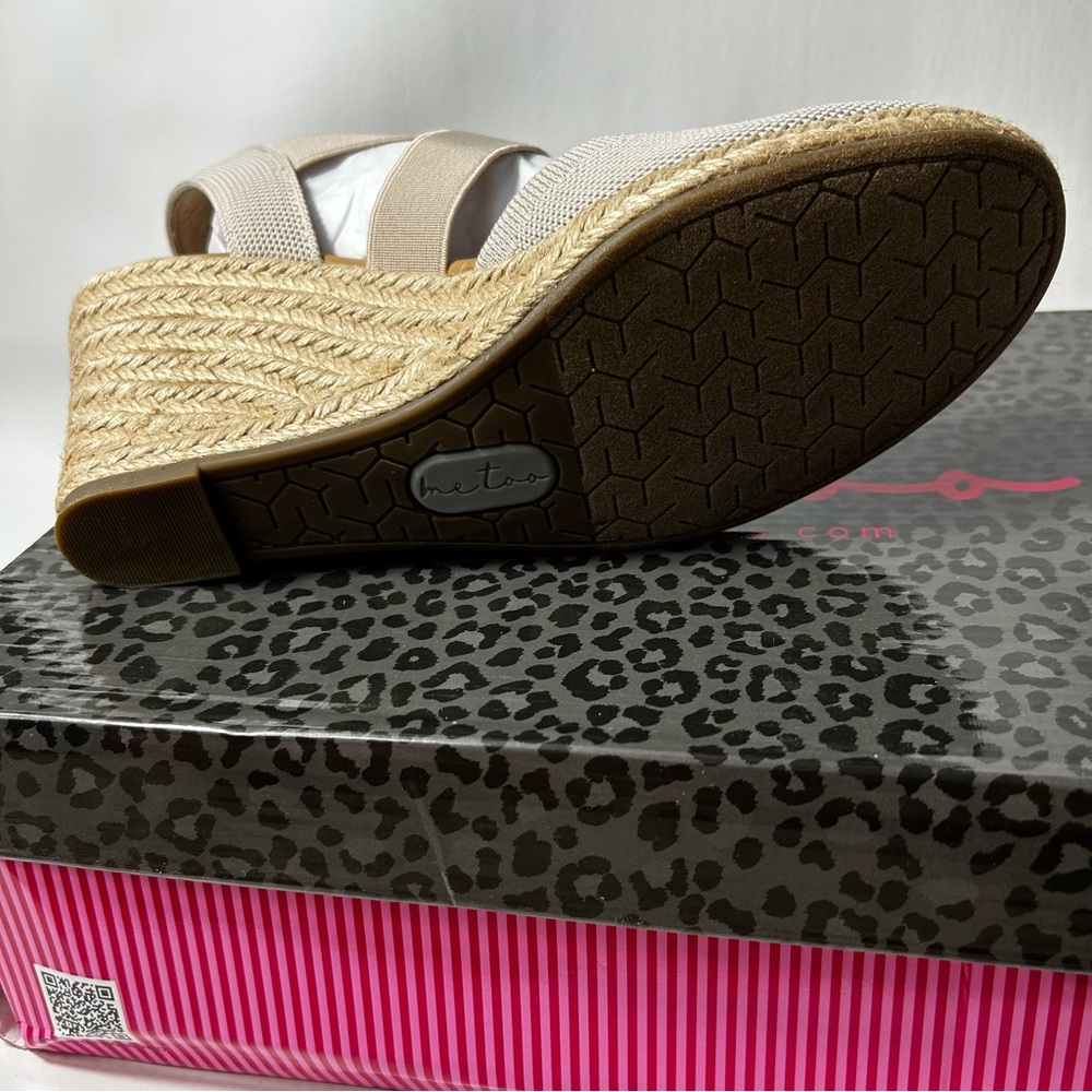 Me Too - Women's Bev Nude Sustainable Mesh Wedge Sandal - Size 9.5 M - Picture 5 of 9